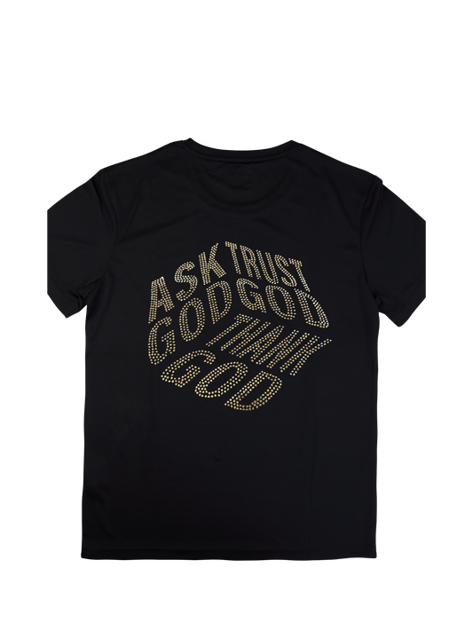 Ask God Rhinestone T shirt